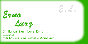 erno lurz business card